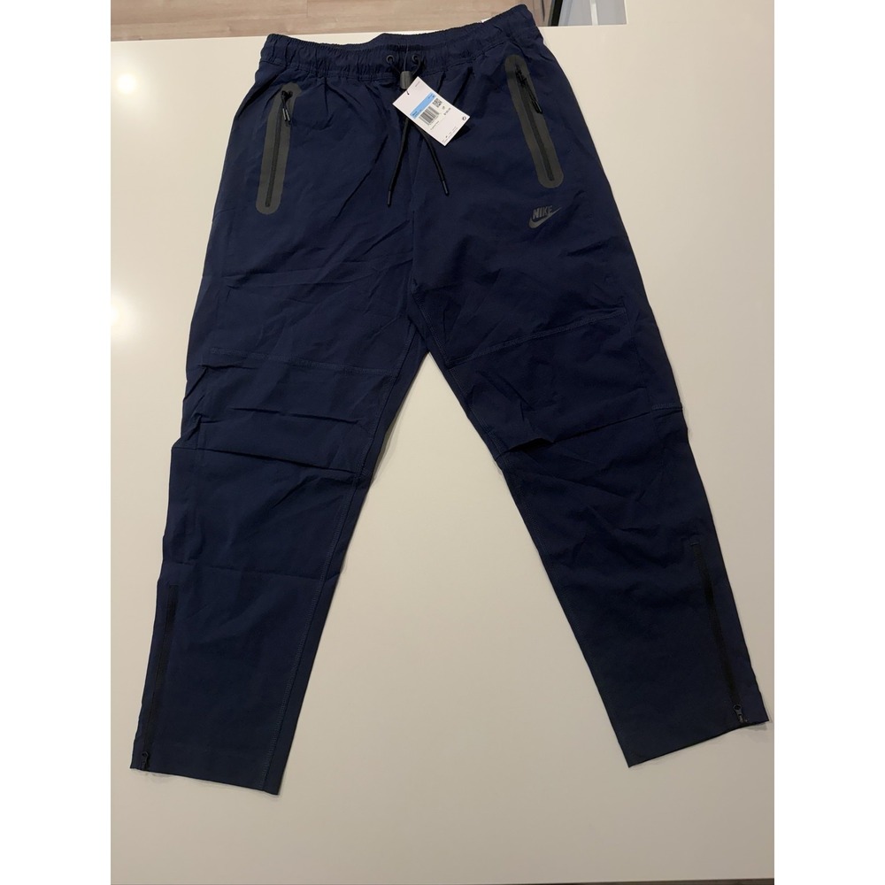 Nike Tech Woven Pants HM8241-451 Men's M Navy Blue Dri-FIT Tapered